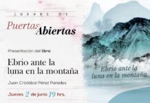 Presentación del libro “Ebrio ante la luna en la montaña”