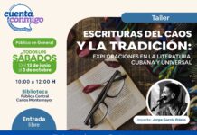 Invita Secretaría de Cultura a taller literario “Escrituras del Caos y la Tradición”